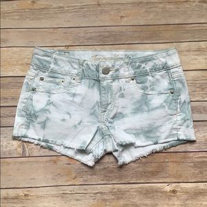 American Eagle Women Tie Dye Denim Shorts Size 2